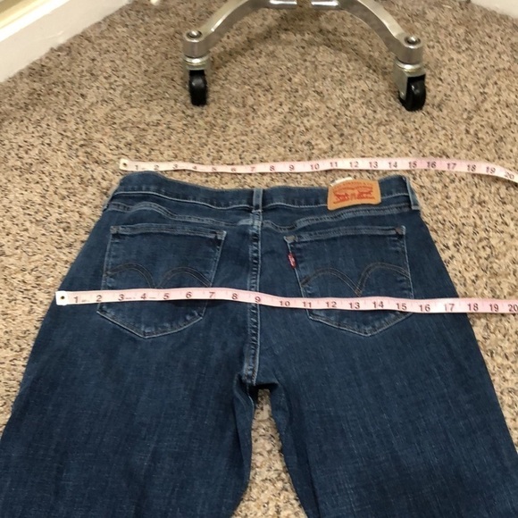 Levi’s Classic Straight Leg Jeans Size 6 Dark Blue High Waist - Picture 4 of 9